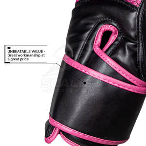 Guantes de Boxeo MMA de Cuero Resistentes al Agua con Cierre de Velcro y Diseño Clásico para Entrenamiento Diario y Sesiones Intensas - Product Image 4