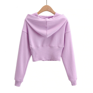 Sudadera Corta con Capucha y Cordón Ajustable de Malla de Alta Calidad para Mujer, Moda de Verano, Manga Larga, Venta al por Mayor - Product Image 2