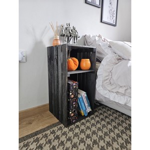 <b>Rustic</b> Acacia Wood Crate <b>Side</b> <b>Table</b> Wholesale | Handcrafted Storage Furniture - Product Image 1