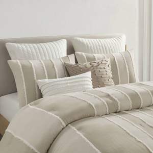 Biancheria da letto Premium 3 pezzi in cotone a righe per Comfort e stile - Product Image 2