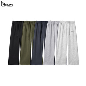 Pantalon de survêtement unisexe en coton surdimensionné – Joggers amples à jambe large avec cordon de serrage, vierges pour impression personnalisée - Product Image 6