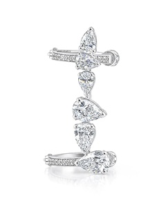 Pendientes de Oreja con Diamantes Cultivados en Laboratorio, Corte Pera Clásico, para Boda, en Oro de 10K, 14K y 18K y Plata 925 y 935, Venta al Por Mayor - Product Image 3