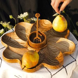 Handmade Wooden Coffee Table Tray Decorative Serving Plate Nordic Design Farmhouse Home Decoration Storage Organizer - Product Image 1