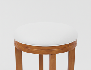 Mesa de Centro Moderna Redonda de Madera de Caucho con Base Redonda para Muebles de Sala de Estar - Product Image 3