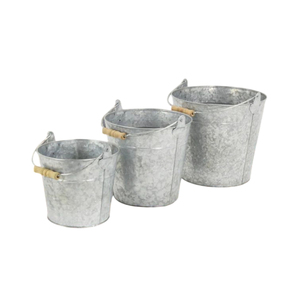 Cubos Metálicos Pequeños al por Mayor, Cubos de Hojalata para Fiestas, Cubos Pequeños de Acero Galvanizado con Asa para Dulces de Boda - Product Image 4