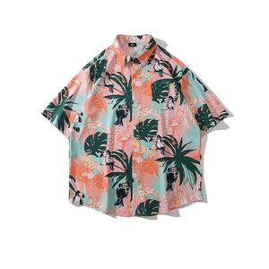 เสื้อยืดฮาวายลายอโลฮ่าสำหรับผู้ชาย คอลเลคชั่นฤดูร้อนปี 2026 ขายส่ง 10 แบบ ดีไซน์วินเทจ สวมใส่สบาย ระบายอากาศได้ดี แขนสั้น ติดกระดุมหน้า - Product Image 4