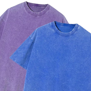 Custom Heavyweight 260gsm Knitted Sporty <b>Blue</b> Vintage Oversized Drop Shoulder Cotton T-Shirt - Product Image 6