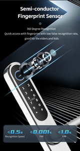 Serrure de porte coulissante intelligente numérique à empreintes digitales Euro Profile Tuya TTLock, ignifuge et étanche pour l'extérieur - Product Image 4