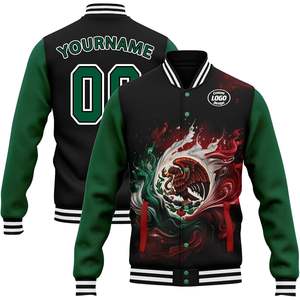 2025 mexique personnalisé Letterman coupe-vent université Baseball Bomber veste XS taille vêtements d'extérieur manteau teint équipe uniforme pour hommes femmes - Product Image 3