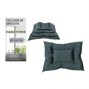 Set Letto per Cani Yommy in Velluto Cristallo 43x58cm 57x73cm 75x95cm 88x112cm Tappetino Antiscivolo per Animali Domestici - Product Image 2
