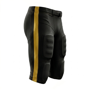 Bold Custom 2025 Full American Football Uniform Set Black Gold Jersey <b>Pants</b> Helmet Gloves 100% Polyester - Product Image 2