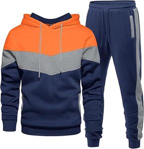 Men's Hoodie Tracksuit 2 Pieces Set <b>Athletic</b> Casual Hooded Sweatshirt and Joggers Set Sweatsuit Outfits - Product Image 1