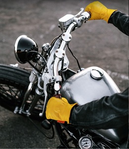 Guantes de Carreras de Cuero, Diseño en Relieve Antideslizante, Dedos Completos, Unisex, para Conducir al Aire Libre - Product Image 6