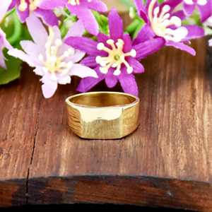 Élégante bague signet en or vermeil 18 carats, fine bague en argent sterling 925, faite à la main, style bohème, bijou raffiné pour femme - Product Image 4