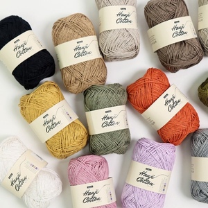 bulk knitting yarn Hanji Cotton 50g Ball Blended <b>Crochet</b> Yarn Soft Cotton Hanji Yarn for Hand Knitting fil <b>crochet</b> acrylique - Product Image 3