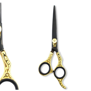 Tijeras de Peluquería Profesionales de 6 Pulgadas, Acero Inoxidable Negro, Afiladas como Cuchillas, Mango de Goma con Cerámica, Punta Redonda, Herramienta de Salón - Product Image 5