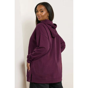 Vente en gros de sweats à capuche en flanelle sherpa surdimensionnés, doux et chauds, avec logo personnalisé, pour femmes - Product Image 4
