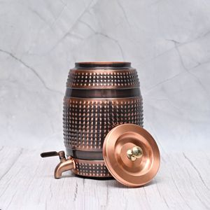 Fontaine à eau en cuivre martelé au design classique avec support en verre intégré – Nouveauté tendance et élégante - Product Image 4