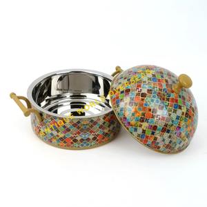 Olla Térmica de Acero Inoxidable, Duradera y Aislada, con Patrón de Mosaico Árabe Colorido, Interior Antiadherente con Revestimiento de Esmalte, para Mantener la Comida Caliente - Product Image 3