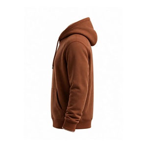 Men's <b>Hooded</b> <b>Fleece</b> Sweatshirt Solid Color Casual Regular Fit Breathable Pullover with Pocket Autumn Knitted Cotton Hoodie - Product Image 5