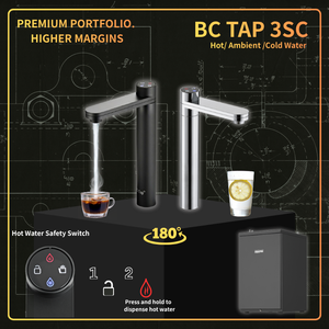 Dispensador de agua fría y caliente bajo fregadero AQUATEK Premium BC TAP 3SC de acero inoxidable 316L, eléctrico y comercial. - Product Image 1