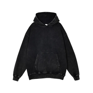 Sweat-shirt unisexe surdimensionné en coton 100% avec effet délavé unique, coupe classique, idéal pour l'hiver, fabriqué sur mesure - Product Image 3