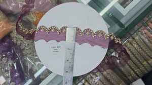 Nouvel Arrivage – Dentelle Métallique Lavable de Haute Qualité à Broderie Miroir Indienne, Motif Floral, Idéale pour Chaussures et Sacs – Vente Flash - Product Image 2