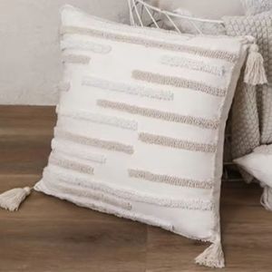 Simple Elegant Woven Cotton Cushion Printed Soft Breathable Fabric Decorative Pillow for Patio <b>Bench</b> Couch Living Room Styling - Product Image 5