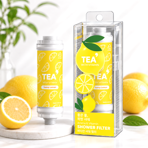 Filtre de douche 3 étapes TEA' Sunny Lemon à l'arôme coréen et à la vitamine C pour l'élimination du chlore et de la rouille de l'eau de salle de bain OEM ODM - Product Image 1
