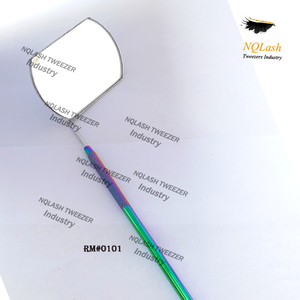 Espejo para Pestañas, Espejo para Extensión de Pestañas, Color Oro Rosa, Espejo Cuadrado Grande de Acero Inoxidable Desmontable para Mujeres, Espejo de Belleza para Pestañas - Product Image 2