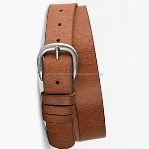 Cinturón informal de cuero marrón de diseñador para hombre Cinturones y accesorios casuales de cuero de moda para hombre de grano completo Premium hechos a mano India - Product Image 2