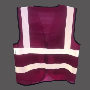 Gilet de sécurité haute visibilité pour hommes, réfléchissant, respirant, en polyester, décontracté, pour l'été, gilet en maille rose - Product Image 2