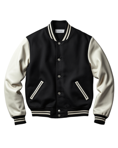 Chaquetas Varsity Clásicas Personalizadas para Hombre, Cuerpo de Lana Premium, Mangas de Cuero Genuino, Corte Ajustado Informal, Estilo Universitario Vintage - Product Image 2
