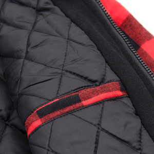 Men Casual <b>Red</b> Flannel Hoodie with Adjustable Zipper Soft Warm Quick Dry & Eco-Friendly for Fall and Winter Wear - Product Image 6