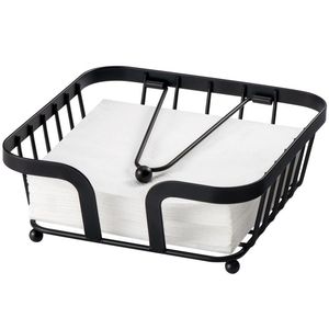 Nouveau porte-serviettes décoratif de luxe en métal noir pour restaurant, horizontal, de qualité supérieure, fait main, vente en gros - Product Image 6