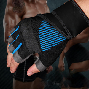 Guantes de Gimnasio Geo Brothers para Hombre, con Cordones, Medios Dedos, Ligeros, Transpirables, de Poliéster, 0.5 kg, para Levantamiento de Pesas y Ejercicios Pliométricos - Product Image 4