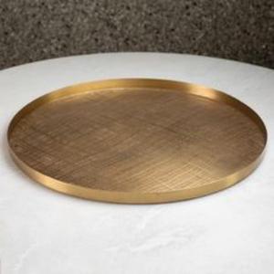 Plateau en aluminium gaufré, assiette de service à motifs, vaisselle décorative en métal pour la maison, le restaurant, l'hôtel, la cuisine, les occasions spéciales - Product Image 5