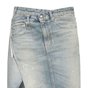 Falda Vaquera Informal de Moda para Mujer, Cintura Alta, Estilo Y2K, con Bolsillos y Botones, Midi Informal, Lista para Enviar - Product Image 5