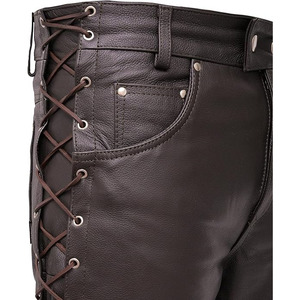 Pantalones de Motocicleta de Cuero para Mujer, Protección para Motociclistas, Cintura de 30 a 44 Pulgadas, con 5 Bolsillos - Product Image 3