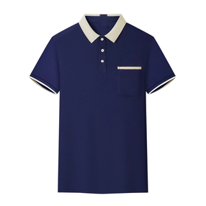 Camiseta Polo Clásica Azul Marino para Hombre, Mezcla de Algodón Premium, Camiseta Polo Casual de Golf, Proveedor al por Mayor de Marca Privada OEM ODM - Product Image 3