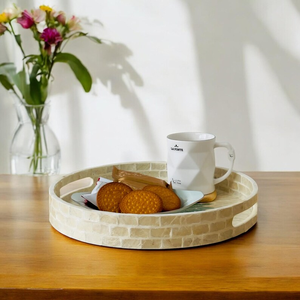 Bandeja MOP de PERFECT ENTERPRISES con Incrustaciones Intrincadas de Madreperla, Decoración Elegante para su Sala de Estar - Product Image 5