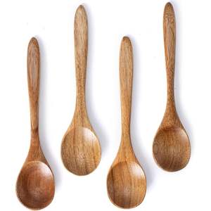 Cuchara de Servir de Madera con Forma de Corazón, Estilo Chino Clásico, para Café, Comida, Campamentos, Bodas y Regalos - Product Image 1