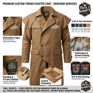 Manteau long imperméable en toile cirée pour femme, style western, fabrication OEM, exportateur d'usine sous marque privée - Product Image 3