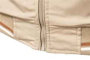 Custom Plus Size Oversized Eco-Friendly Crew Neck Vintage Workwear Bomber <b>Jacket</b> Unisex Full Sleeve <b>Summer</b> OEM Wholesale - Product Image 4