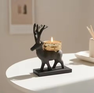 Portavelas Metálico de Lujo para Velas de Té, Decoración Festiva para el Hogar y Hostelería - Product Image 1