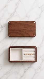 Premium Solid Wood Jewelry <b>Storage</b> Case with <b>Drawer</b> Ring Display Necklace Holder Bracelet Organizer <b>Storage</b> <b>Box</b> - Product Image 5