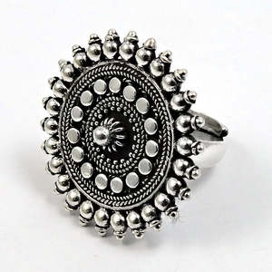 925 Sterling <b>Silver</b> Pretty Mandala Art Design <b>Eternity</b> <b>Ring</b> For Women Classic Artisan Design Bohemian Jewelry At Wholesale Price - Product Image 1