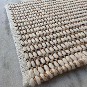 Hand Woven Wool and Jute Rug – Farmhouse Decor, Pet-Friendly - Product Image 1