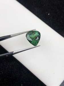 Turmalina Verde Natural Vívida, Sin Calentar, Sin Tratar, Corte Pera, Piedra Preciosa de Afganistán, Suelta, Certificada - Product Image 6