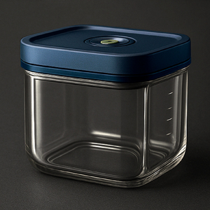 <b>Stackable</b> Micro <b>Storage</b> <b>Box</b> with Vacuum | Tritan Construction 0.6L Capacity 13*13*8cm - Product Image 2